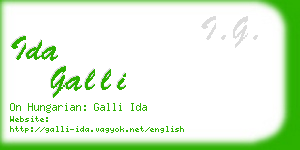 ida galli business card